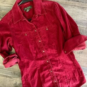 Red Corduroy Top 💙